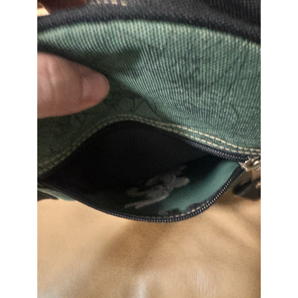 Vintage Looney Tunes Bugs Bunny Embroidered Green Backpack Purse Mini 1997 Black - Picture 6 of 15